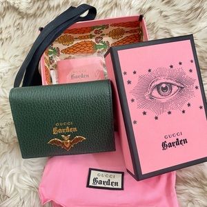 RARE GUCCI Garden Card Case Wallet LIMITED EDITION